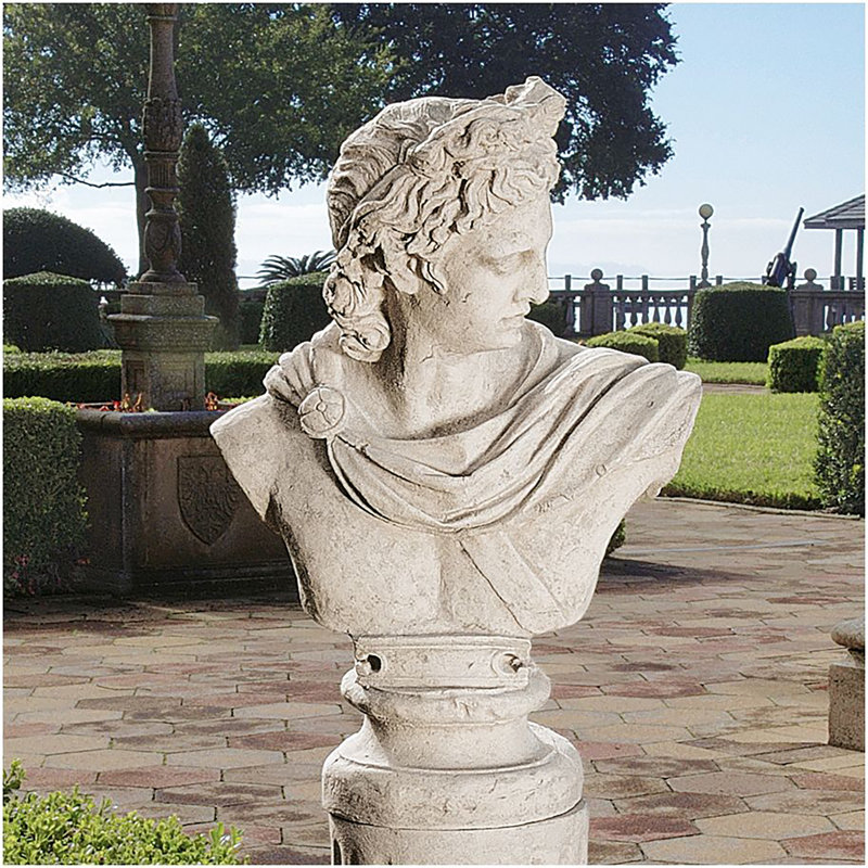 Design Toscano PD72521 Sculpture de Buste de Minerva déesse Romaine de la Sagesse Blanc 11,5 x